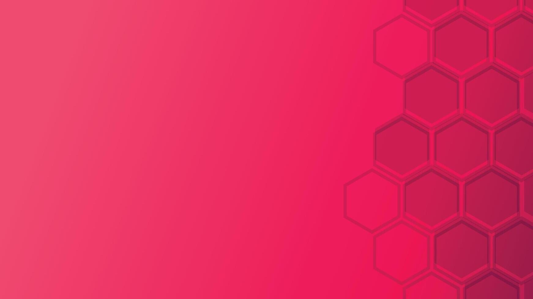 Red gradient honeycomb hexagon background vector