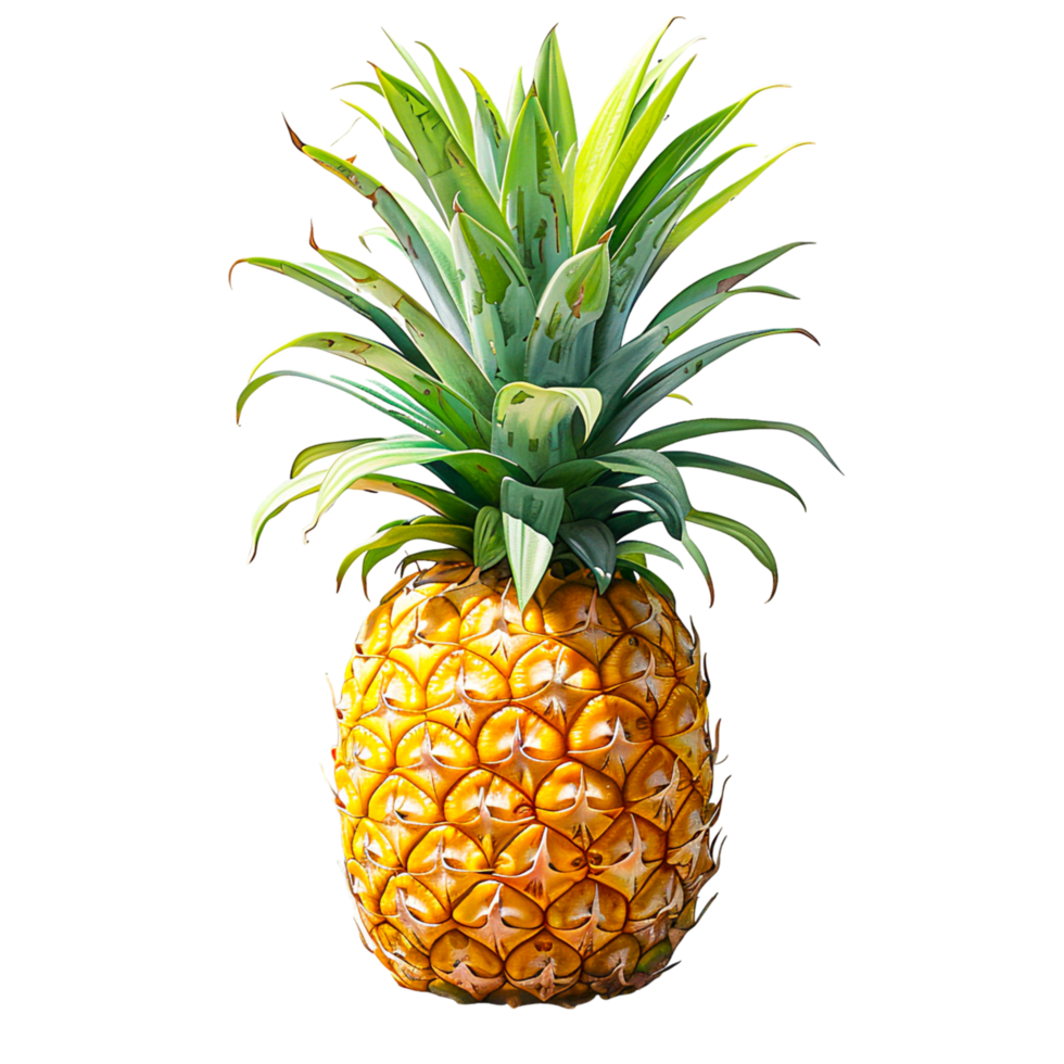 Close-up of Fresh Juicy Pineapple Tropical Fruit Perfect for Healthy Eating png