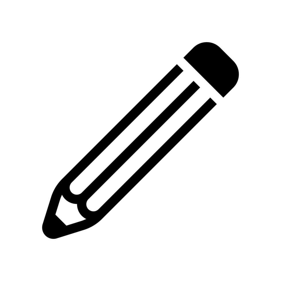 Pencil icon isolated on white background. vector