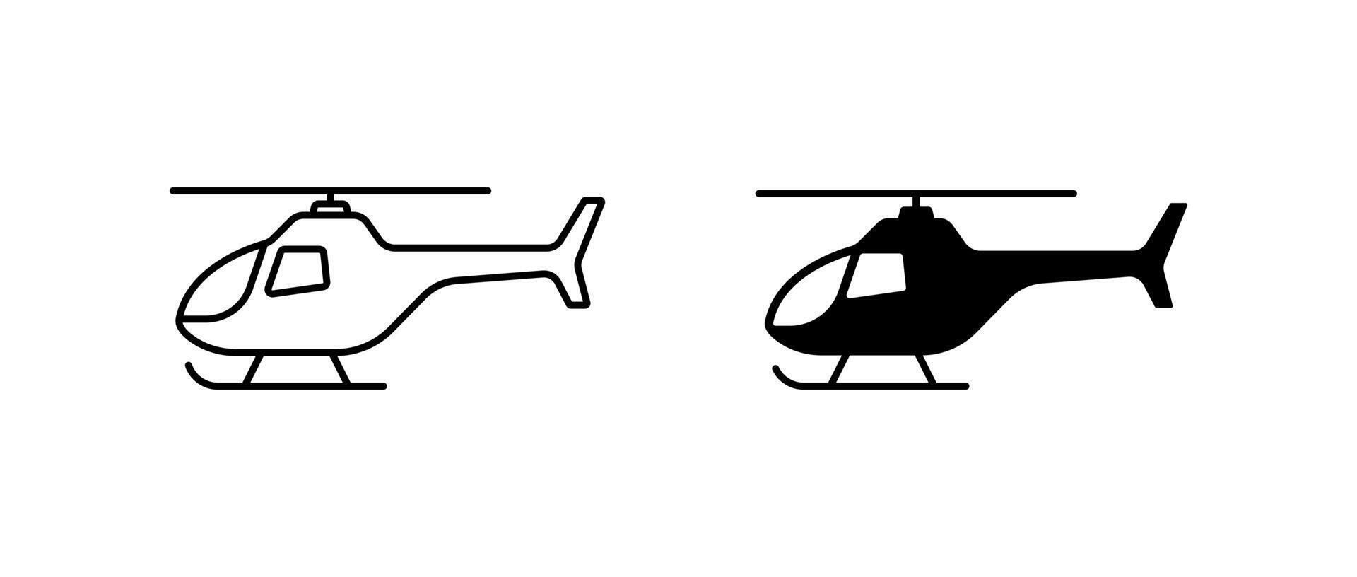 Helicopter icon isolated on white background. vector