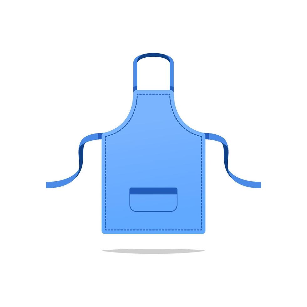 Blue apron isolated on white background. vector