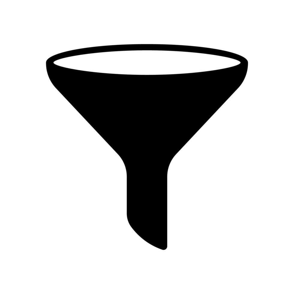 Funnel icon isolated on white background. vector