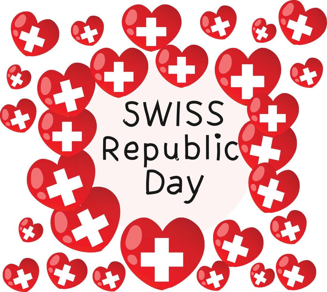 swiss republic day vector