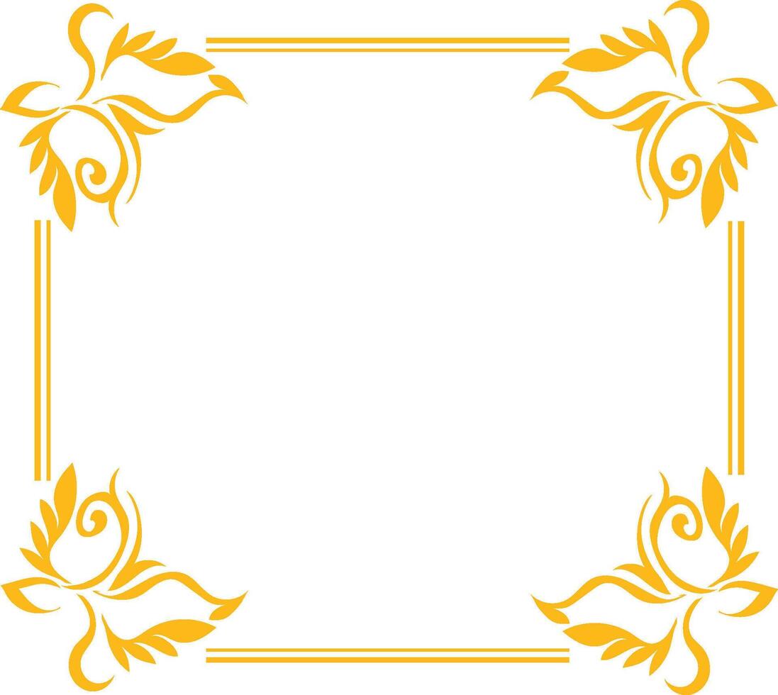 Gold frame rectangle background vector