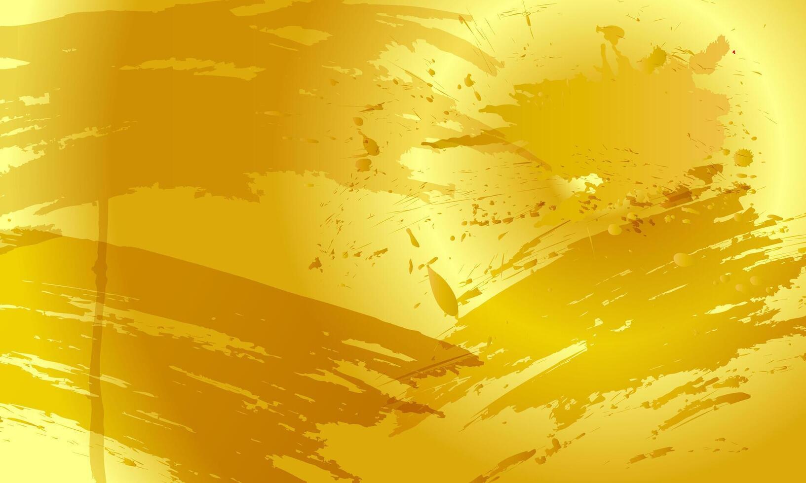 Brush stroke for yellow ink paint, grunge backdrop. vector