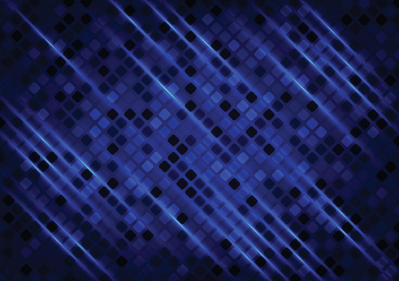 Digital abstract dark blue square neon pattern background vector