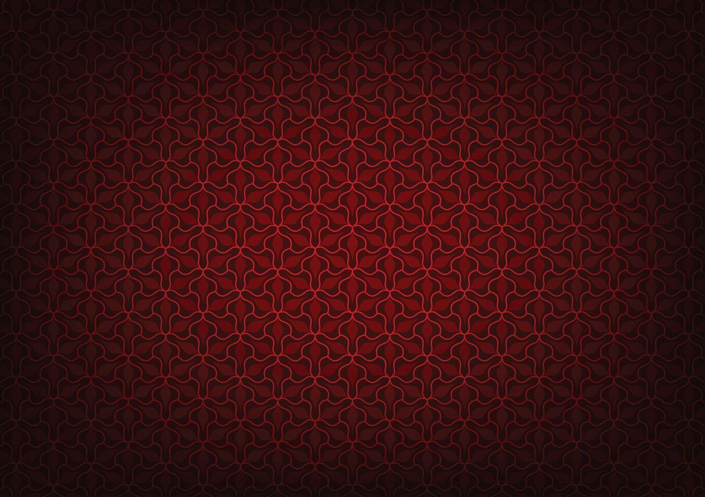 Geometric red pattern line flower decoration background vector