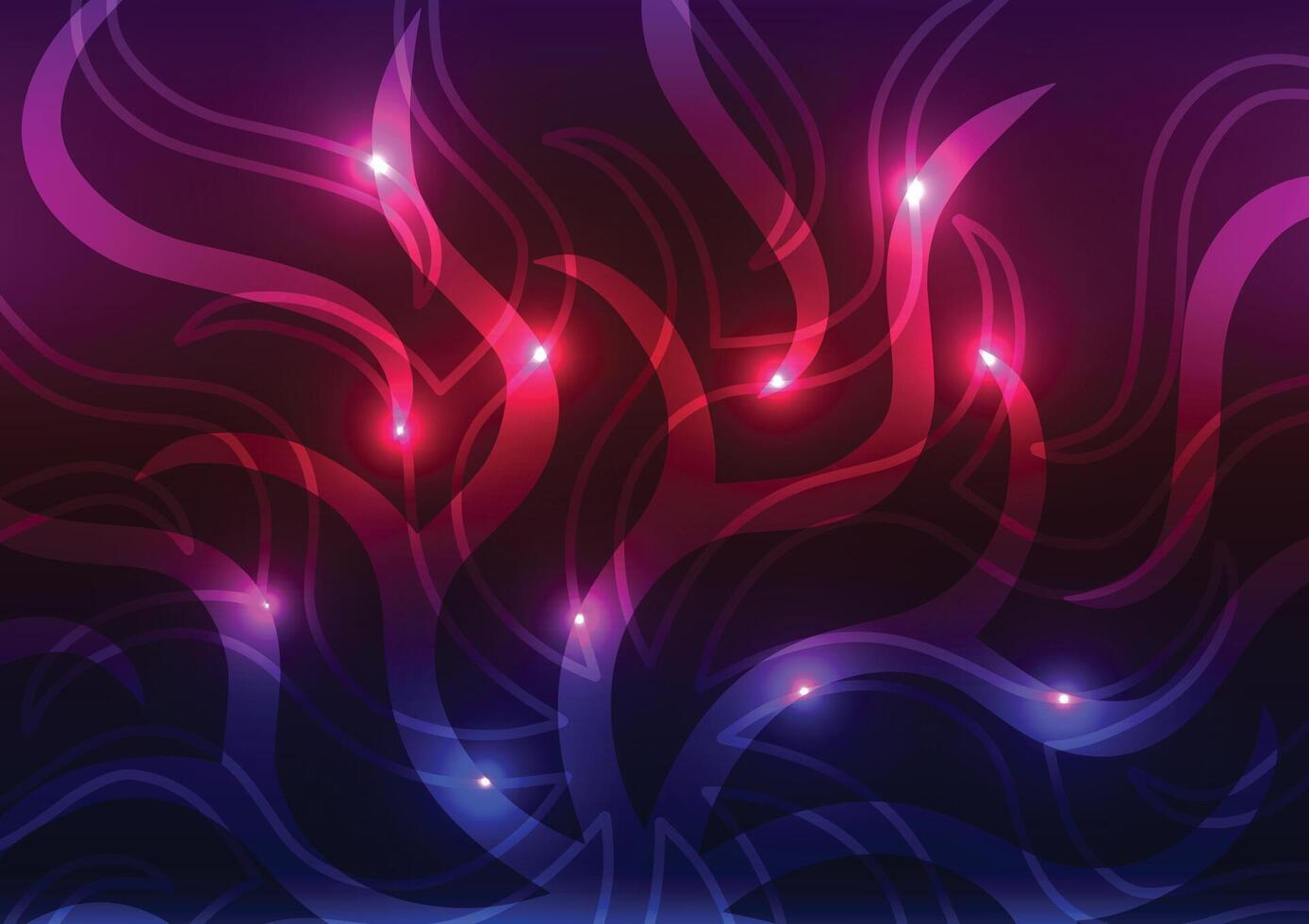 Abstract red gradient neon dark blue line background vector