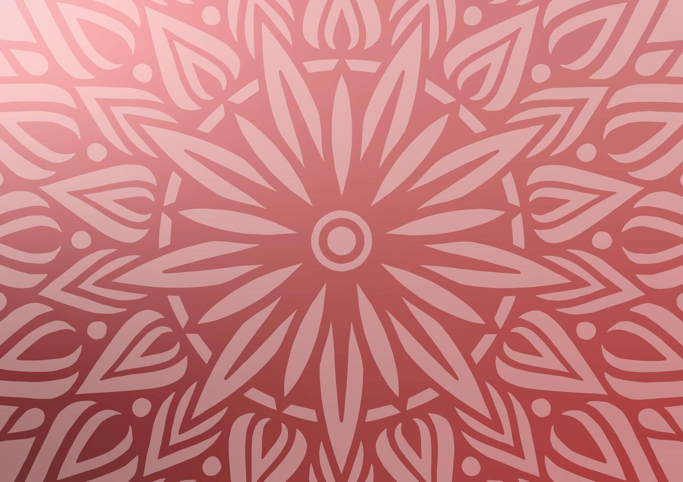 Mandala flower cute pattern soft pink background vector