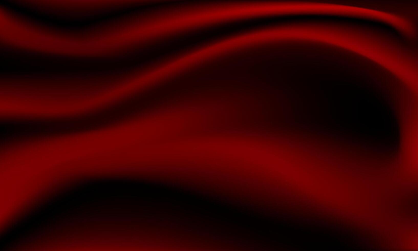 abstract smooth red waves dark background. vector