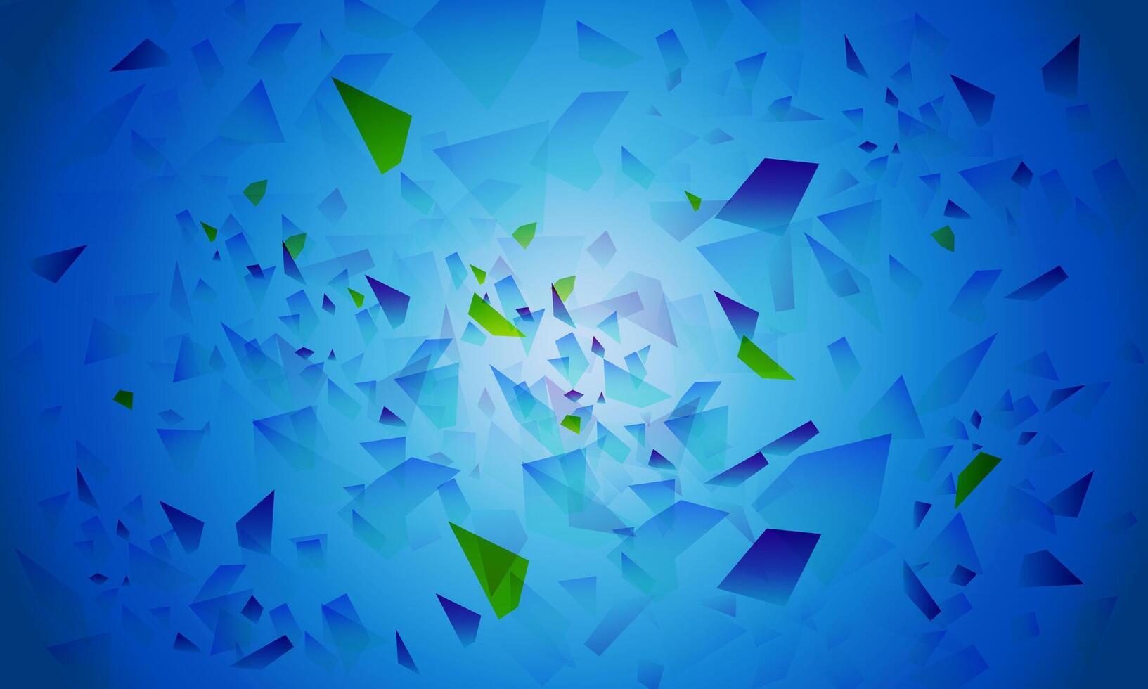 Abstract blue background with transparent square and triangle color. vector