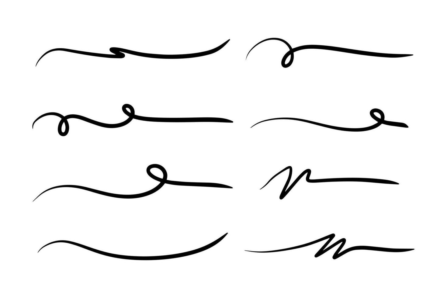 Swooshes and flourish brush stroke collection. vector