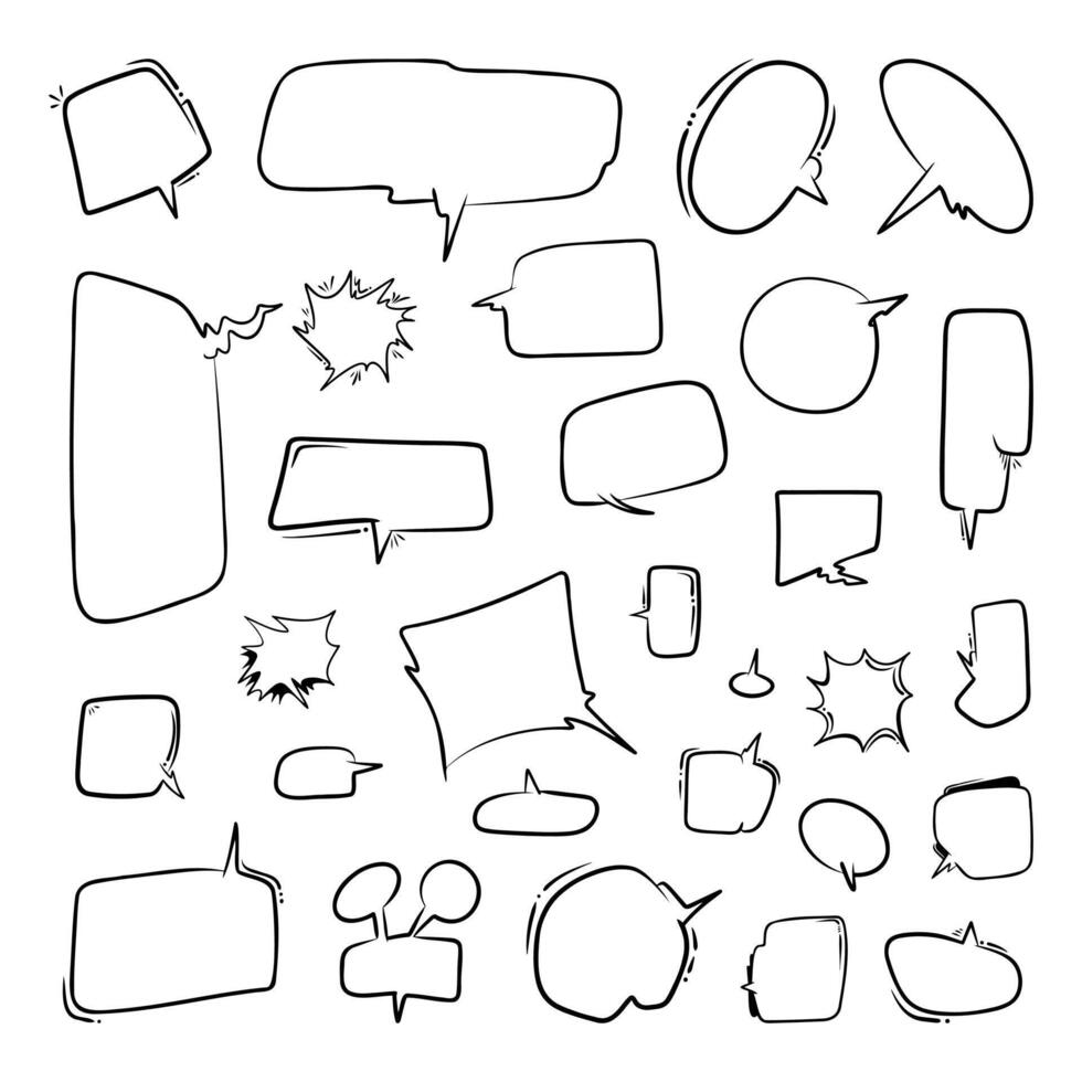 Comic bubbles for design purposes vector