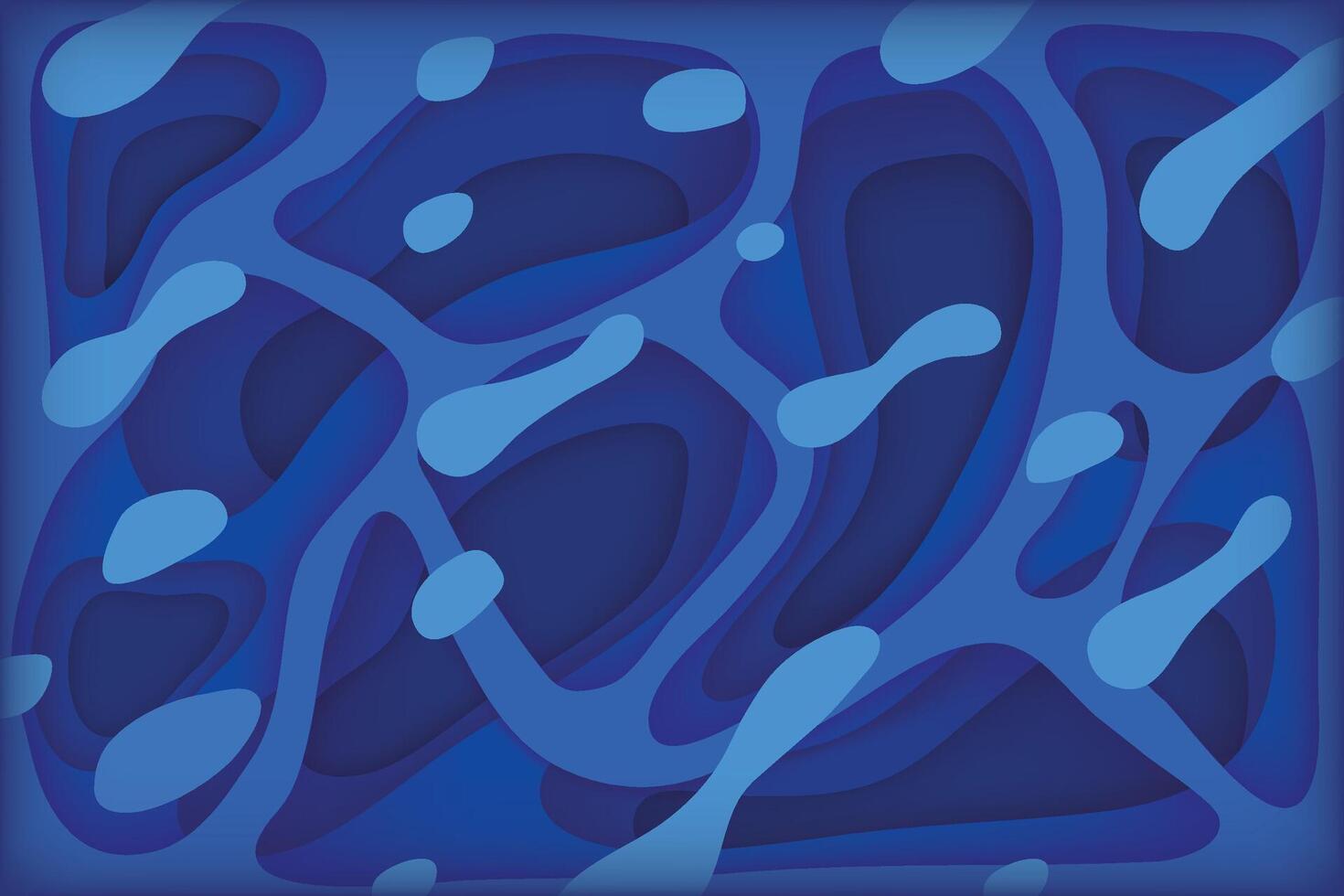 3D abstract background with paper cut shapes. design layout for business presentations, flayers, posters and invitations.Blue carving art vector