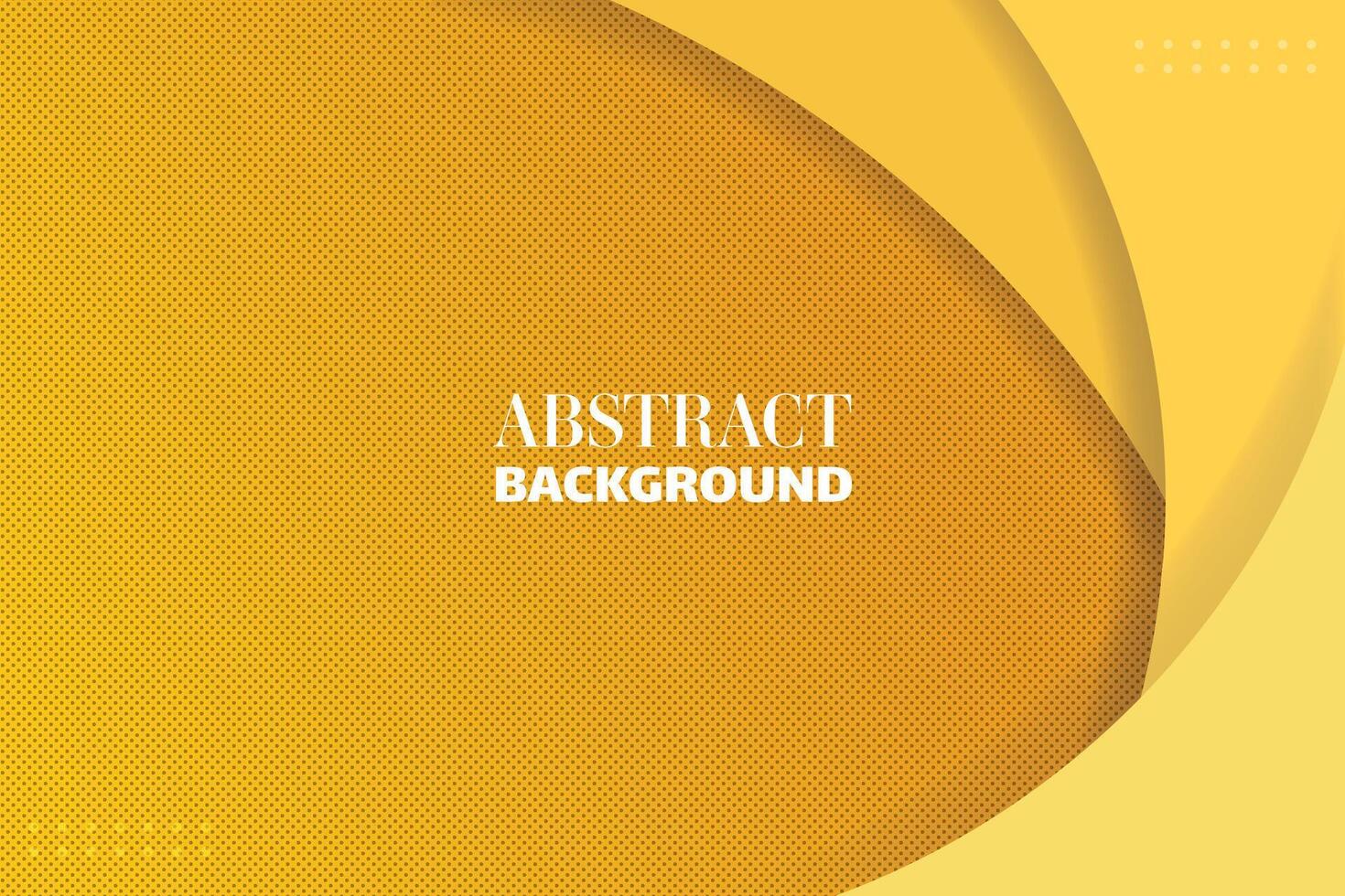 Paper layer circle yellow abstract background. illustration vector