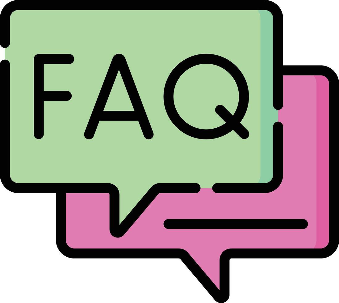 faq illustration design vector