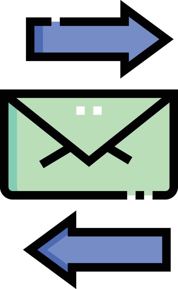 exchange mails illustration design vector