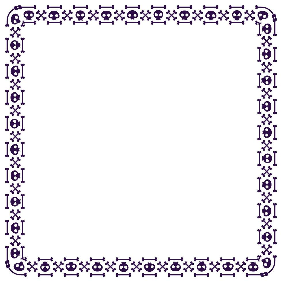Hand drawn halloween frame template design vector