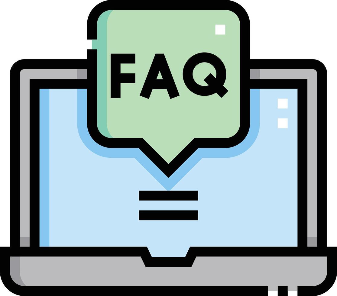 faq illustration design vector