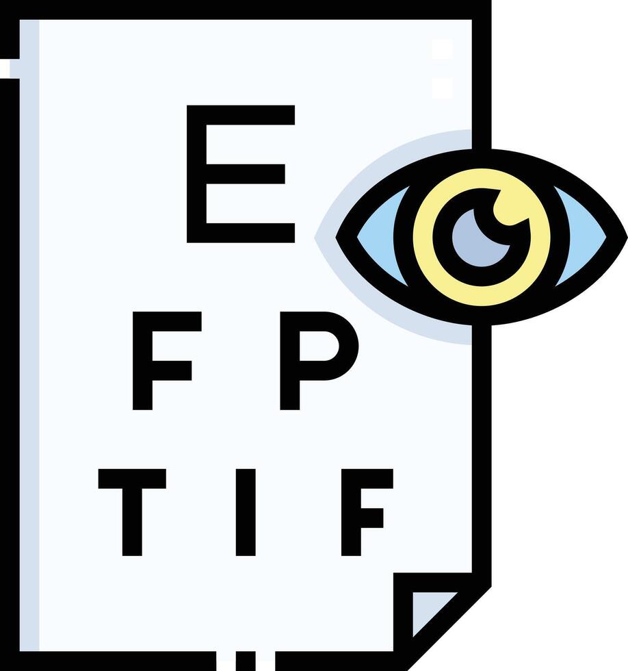 eye examination illustration design vector