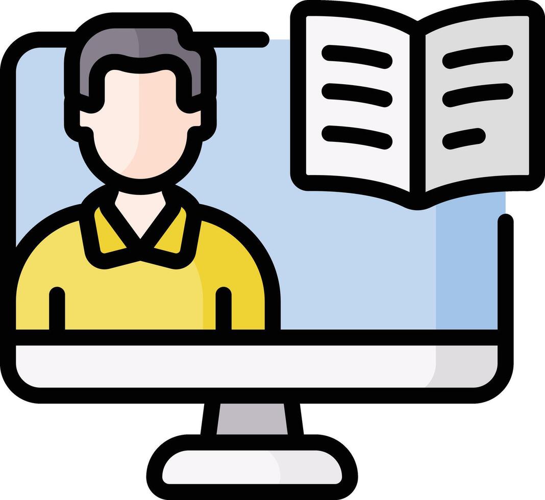 elearning illustration design vector