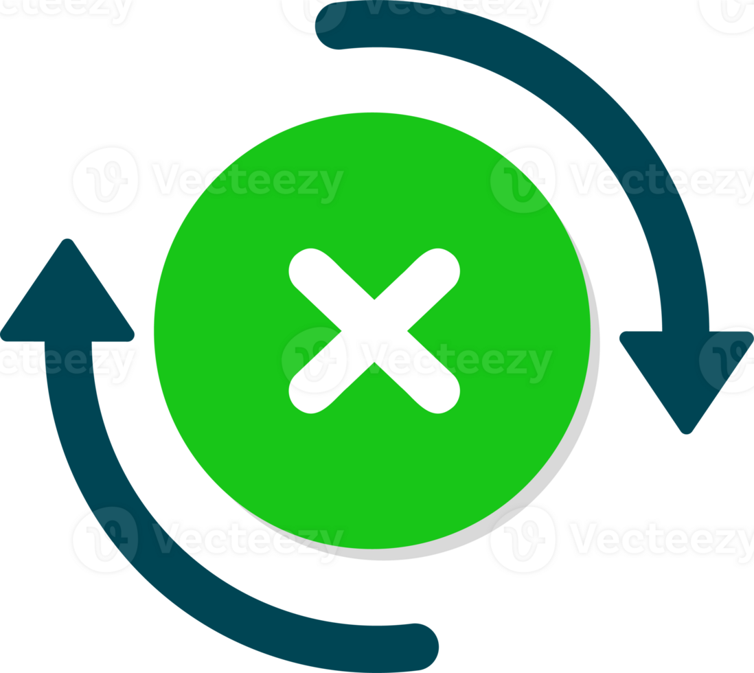 Checkmark and check icon. approve or deny line art color icon for apps and websites and ui ux. png