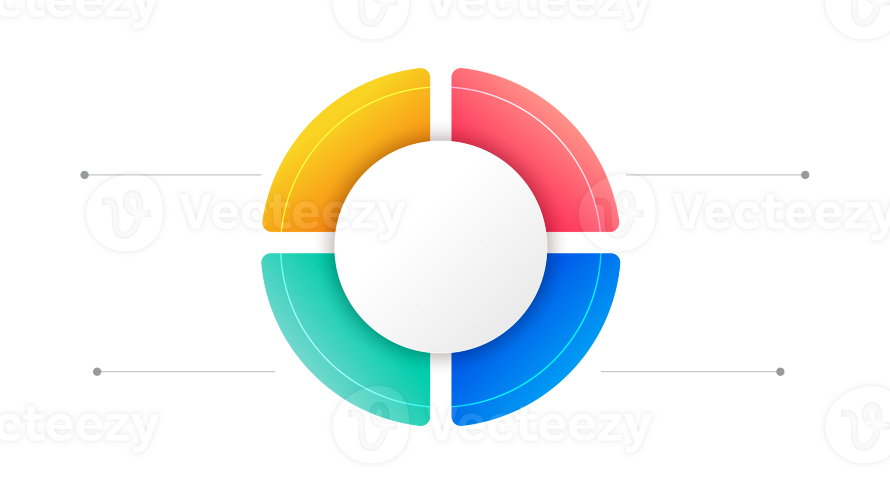 Pie chart circle infographic template with 4 options.Business concept marketing infographic png