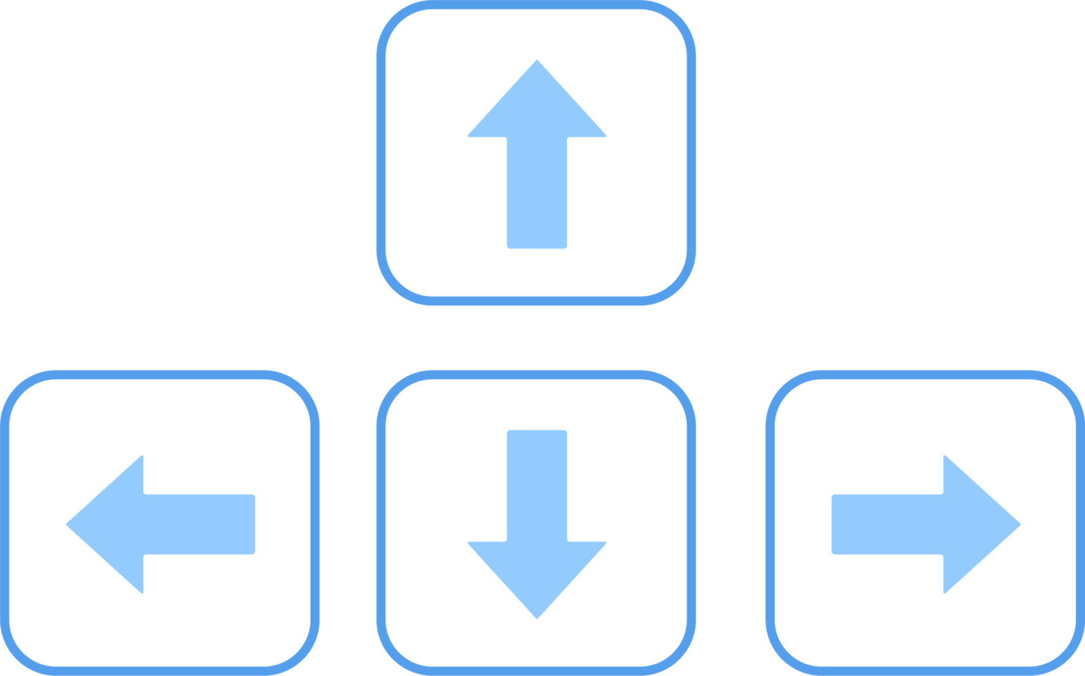 Keyboard icon. Left Right Up Down arrows png