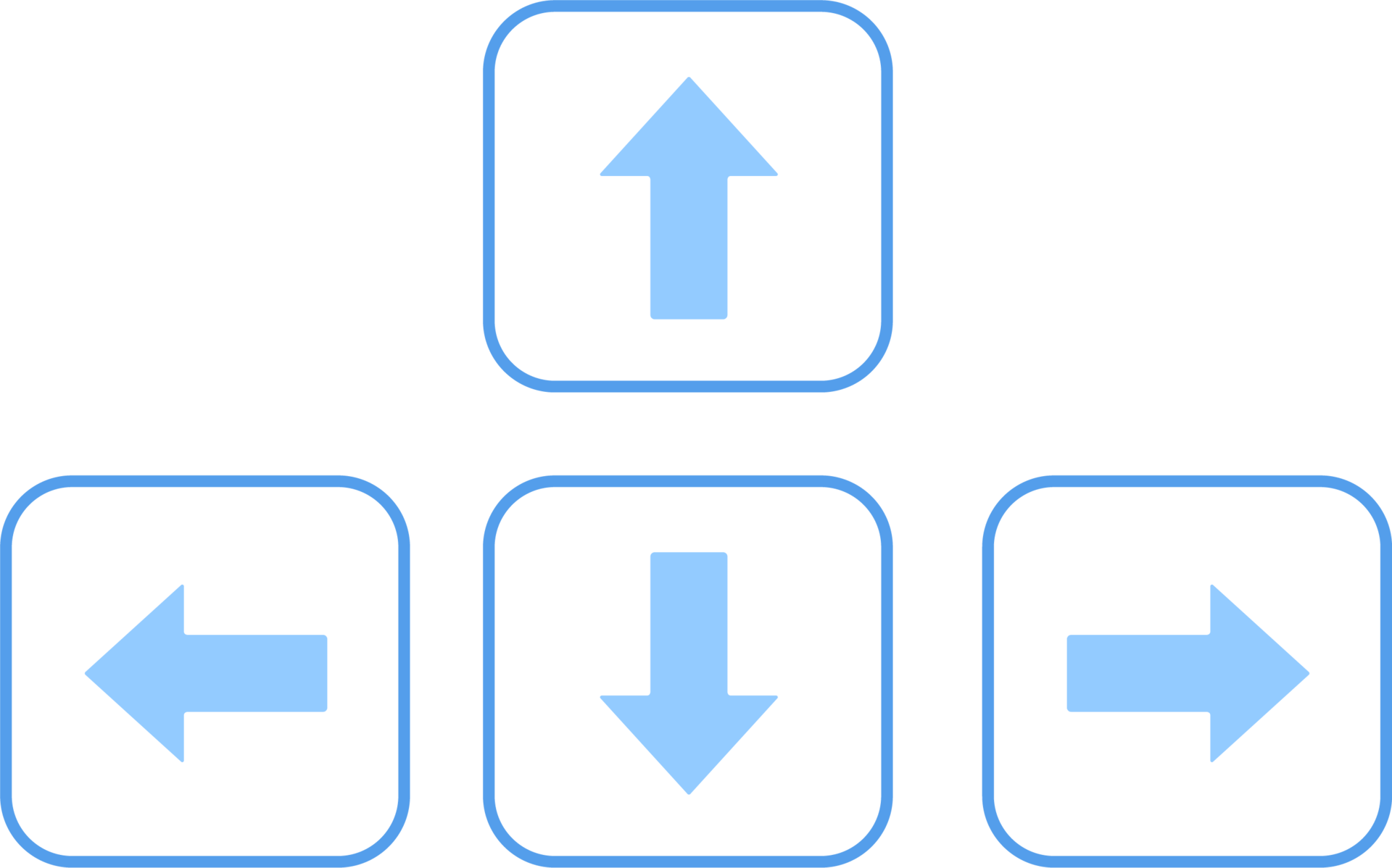 Keyboard icon. Left Right Up Down arrows 47412671 PNG