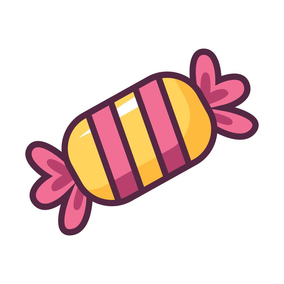 colorful candies in flat style illustration on white vector