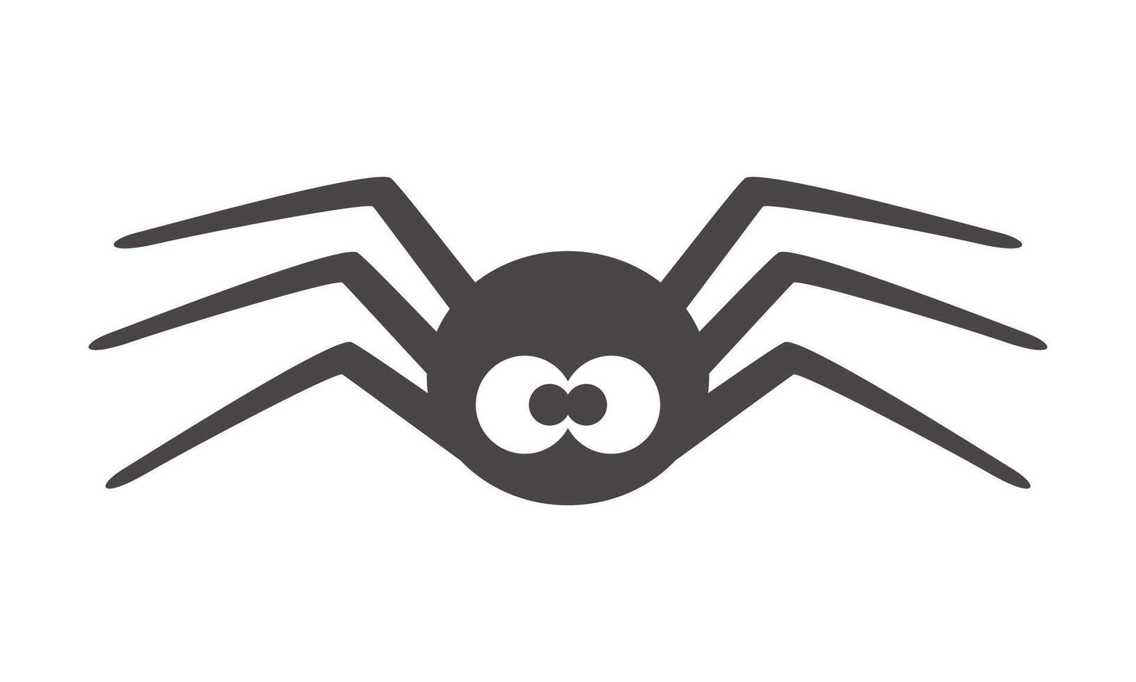 Hand drawn cartoon spider illustration on white vector