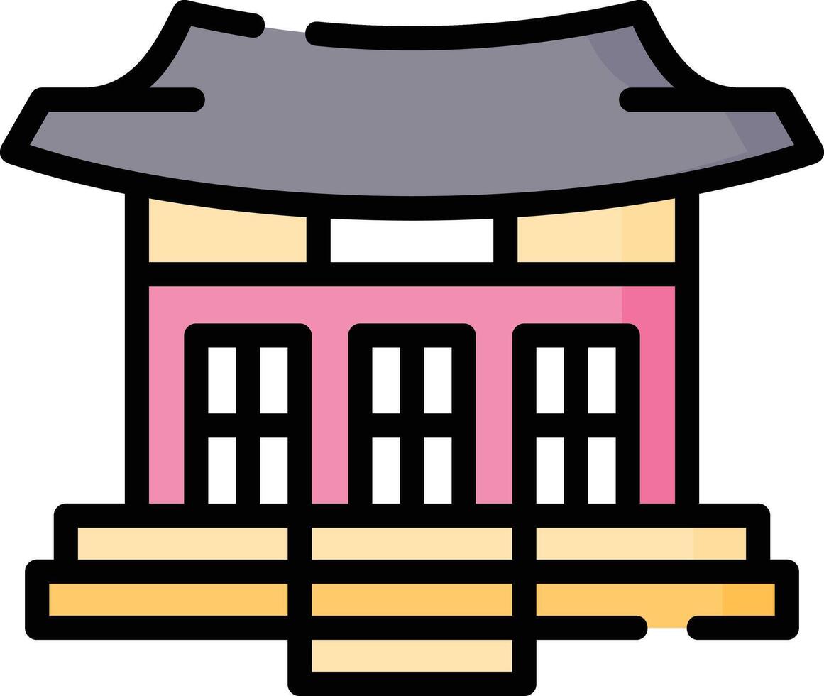 hanok illustration design vector