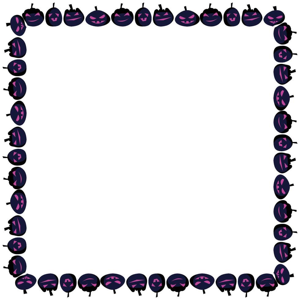 Hand drawn halloween frame template design vector