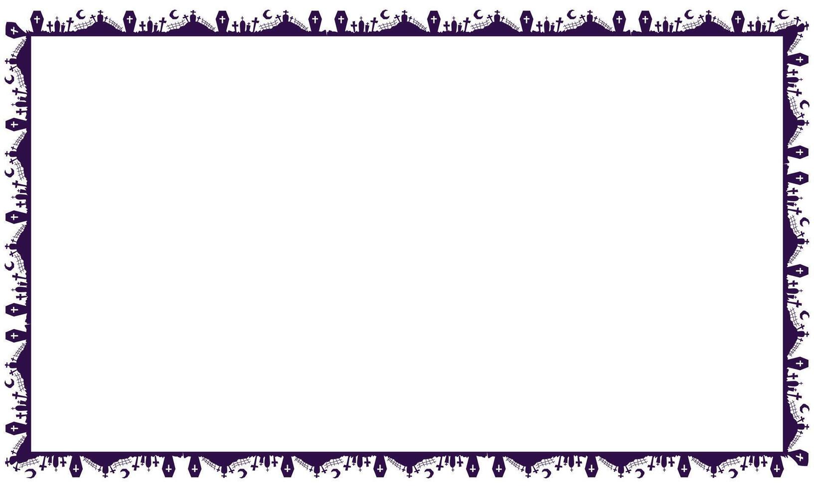 Hand drawn halloween frame template design vector