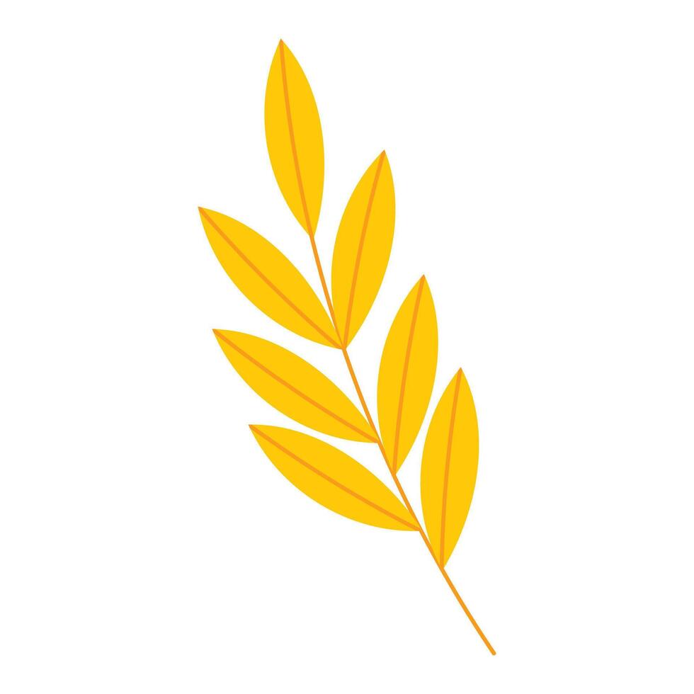 Autumn nature leaves on white backgound vector