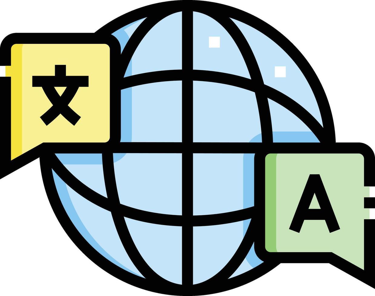 language illustration design vector