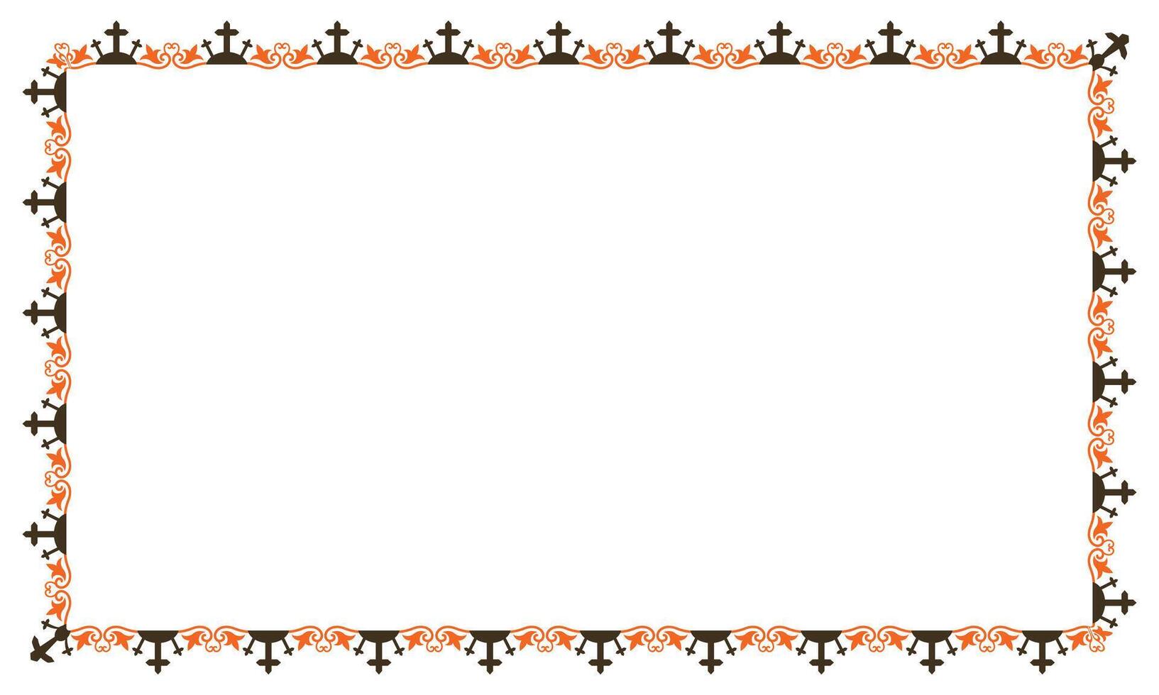 Hand drawn halloween frame template design vector