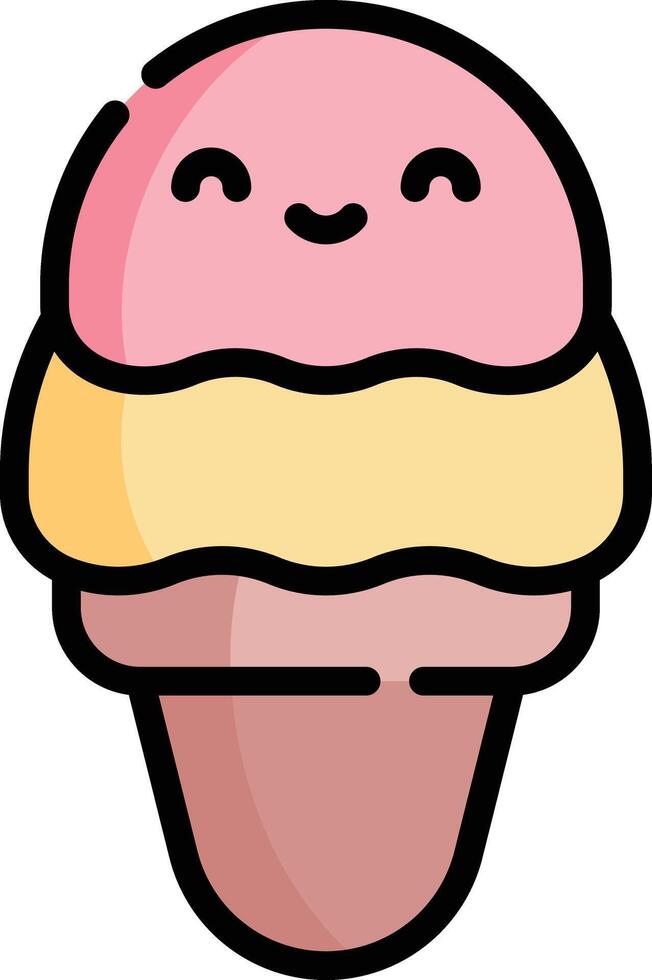 ice cream cone illustration design vector