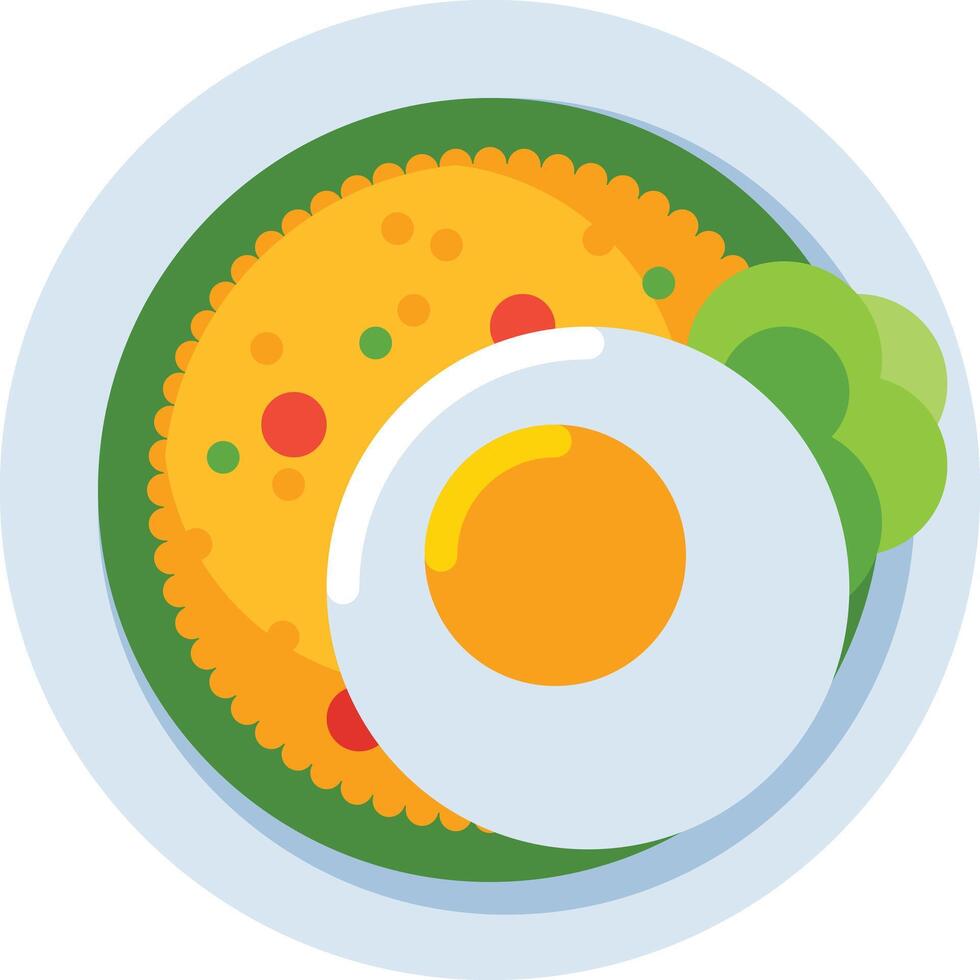 nasi goreng illustration design vector