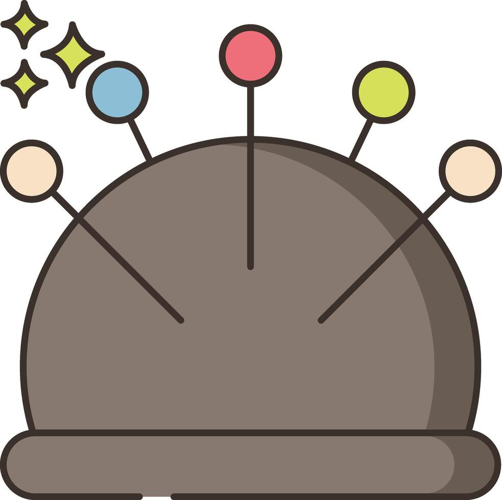 pincushion illustration design vector