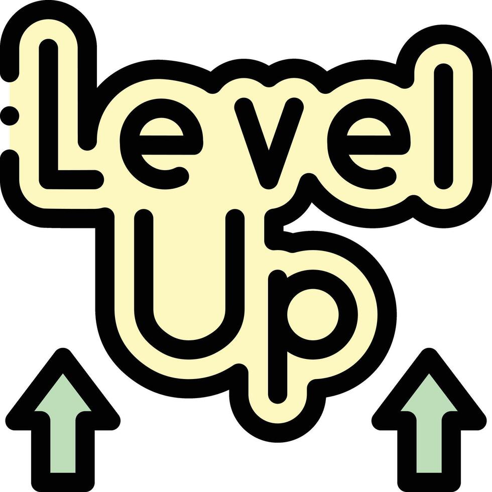 level up illustration design vector