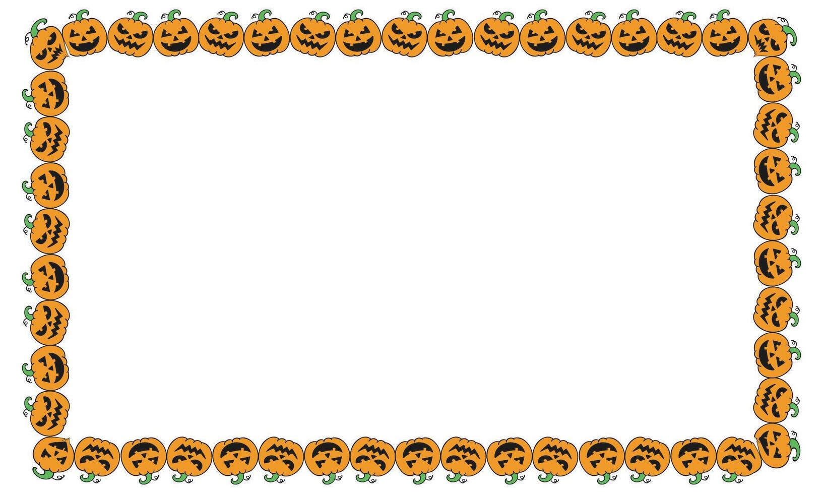 24 Hand drawn halloween frame template design vector