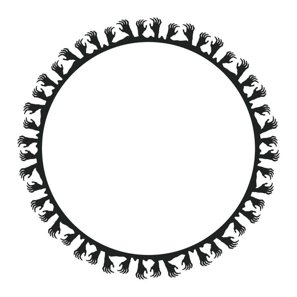Hand drawn halloween frame template design vector