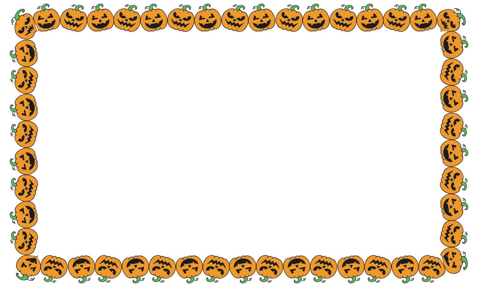 30 Hand drawn halloween frame template design vector