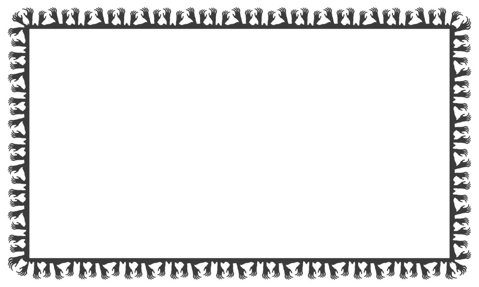 Hand drawn halloween frame template design vector