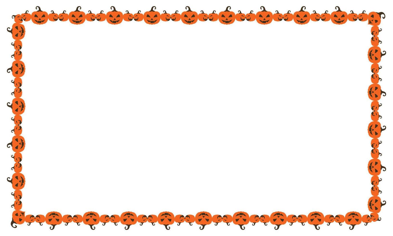 Hand drawn halloween frame template design vector