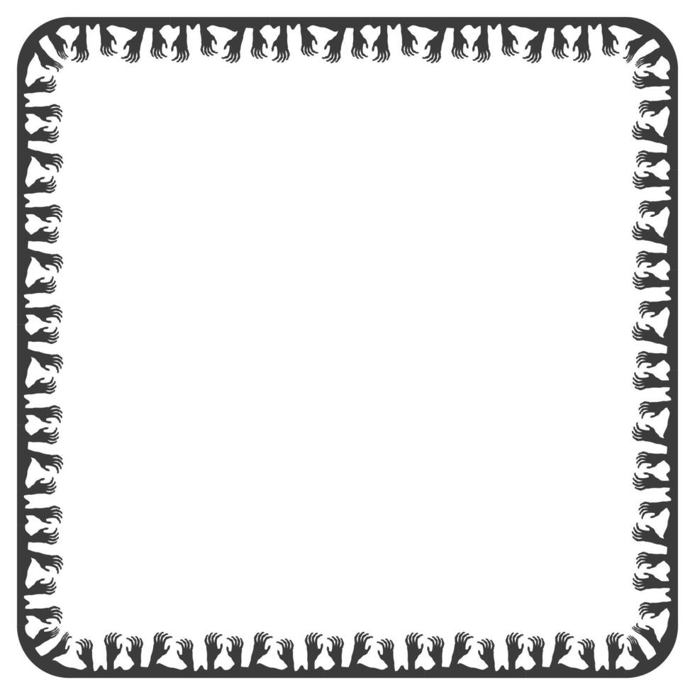 Hand drawn halloween frame template design vector