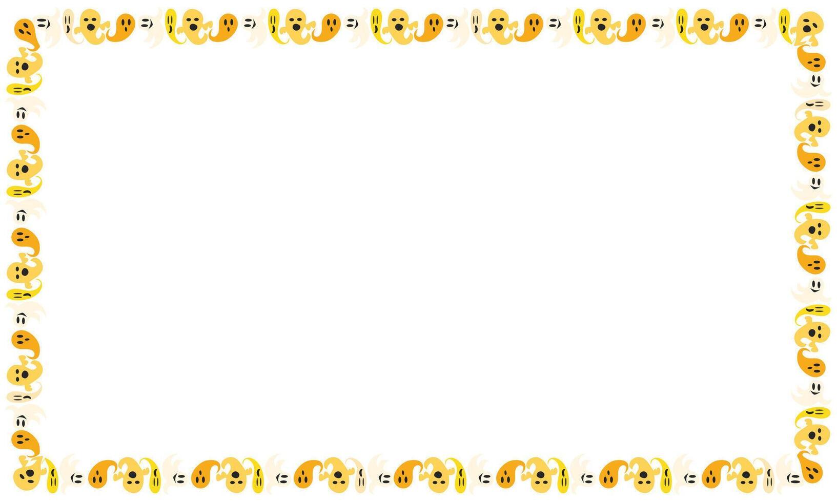 Hand drawn halloween frame template design vector