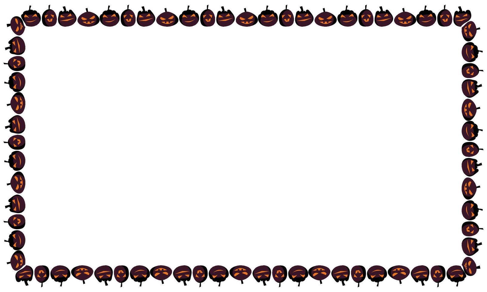 Hand drawn halloween frame template design vector