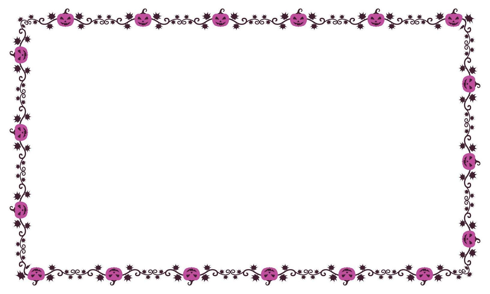Hand drawn halloween frame template design vector